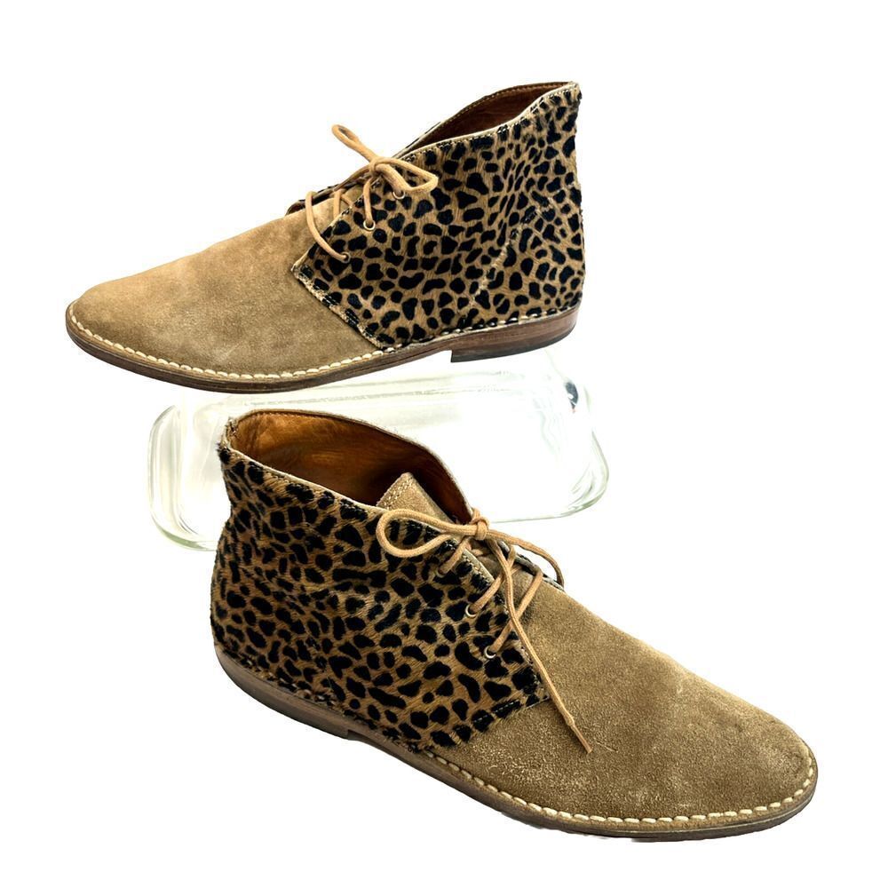 Vtg Guess by Georges‎ Mariano Animal Print Pony Hair Suede Boots Sz 8